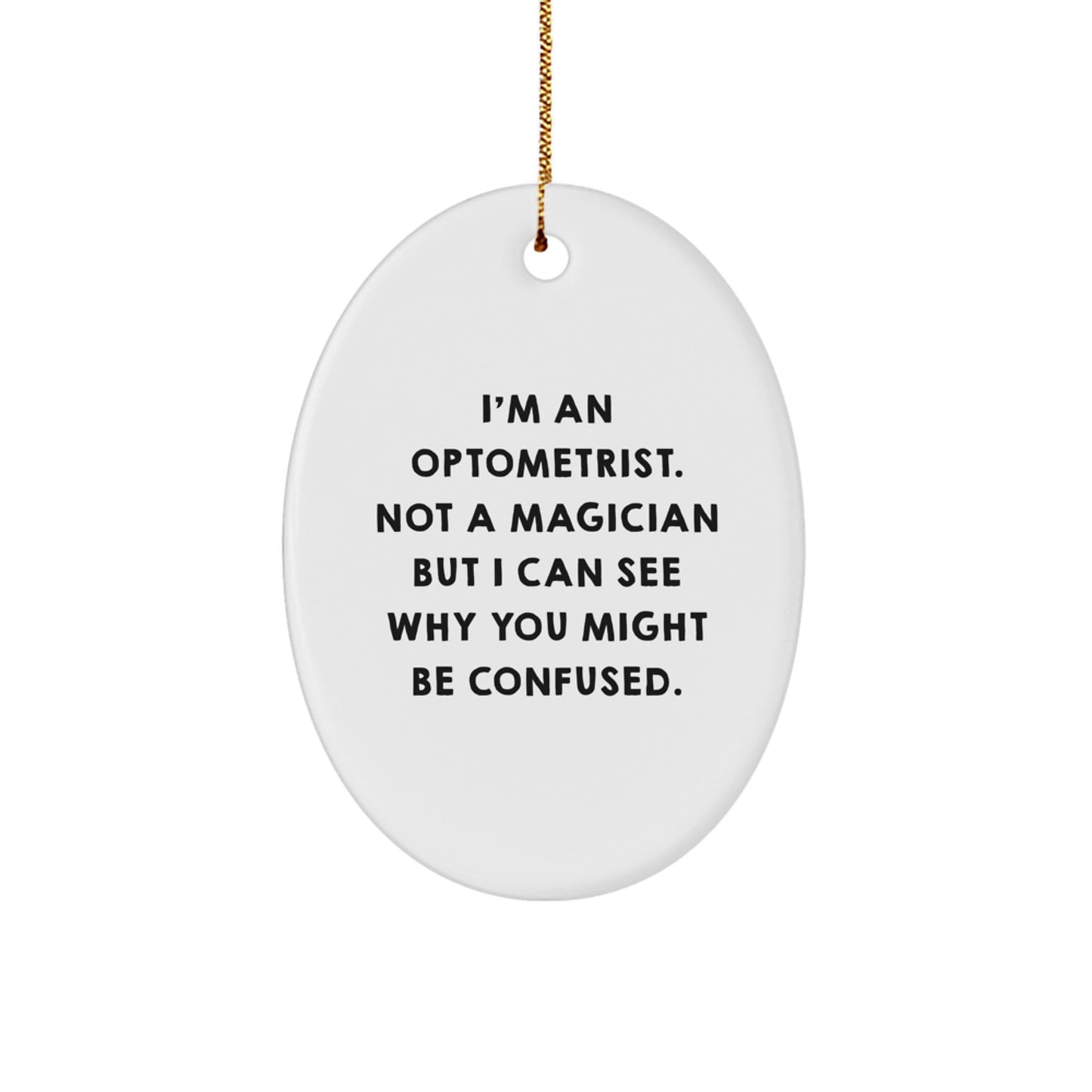 Optometrist Keepsake Christmas Ornament for Him Brightly Printed Gift - Image 1