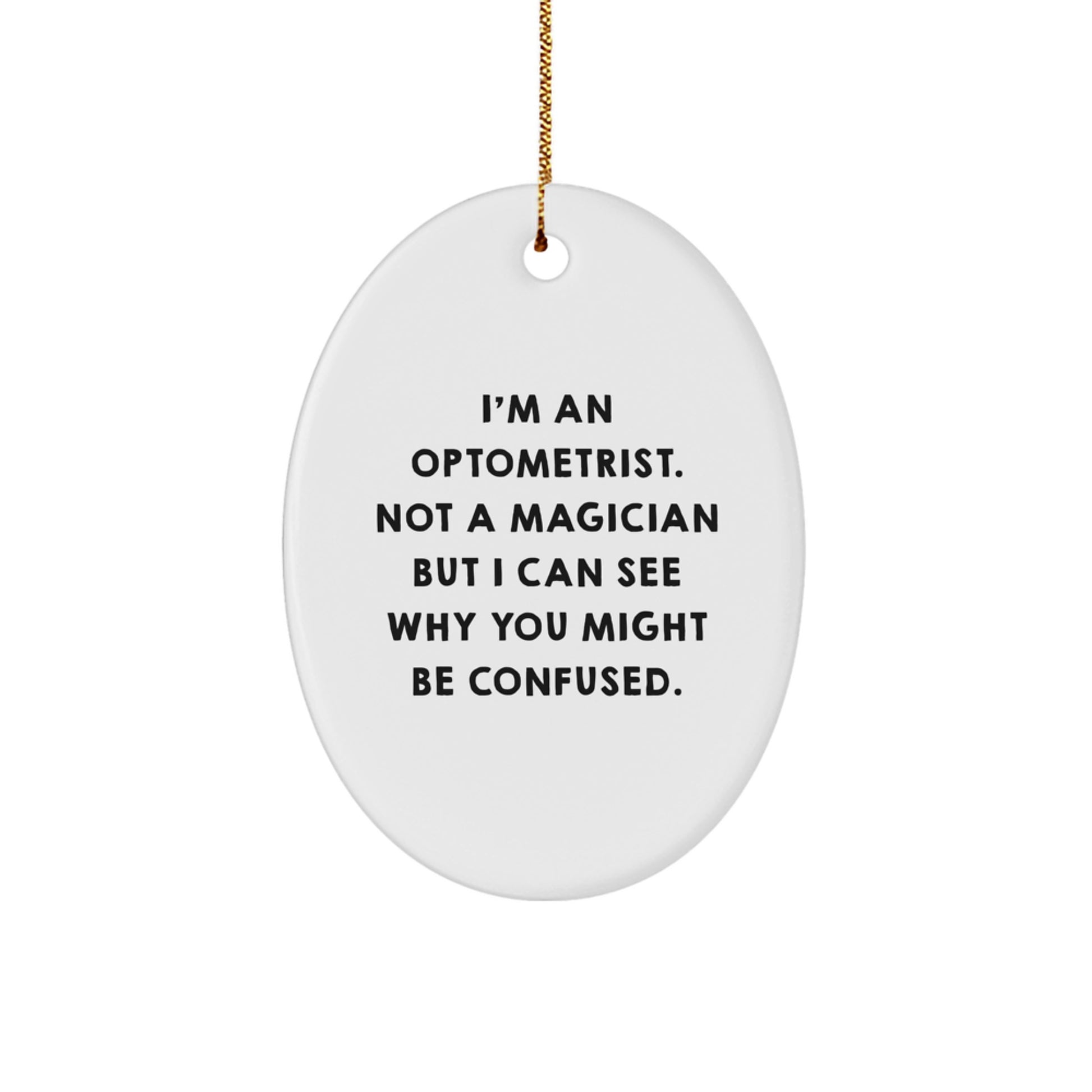 Optometrist Keepsake Christmas Ornament for Him Brightly Printed Gift - Image 1