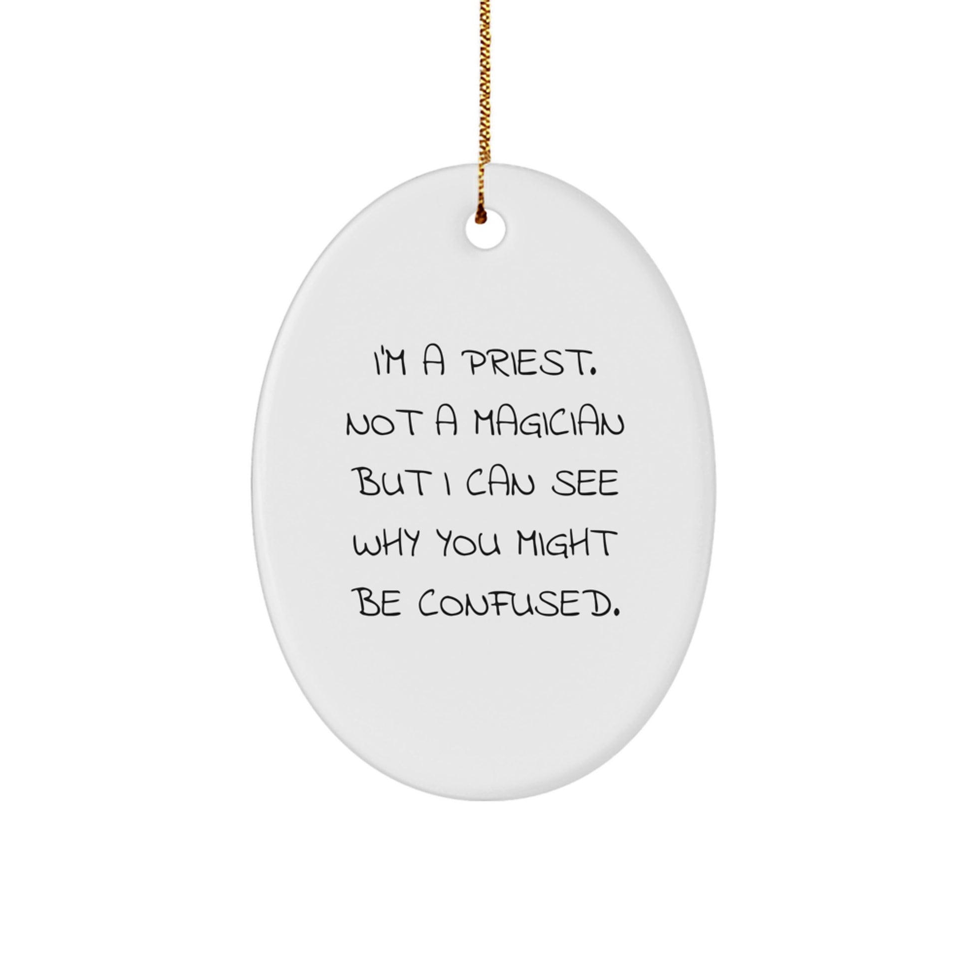Priest Keepsake Christmas Ornament for Him Gift Faithful Heartwarming - Image 1
