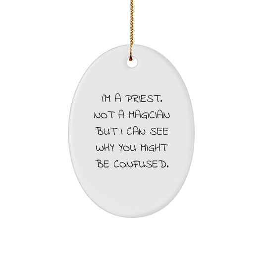 Priest Keepsake Christmas Ornament for Him Gift Faithful Heartwarming - Image 1