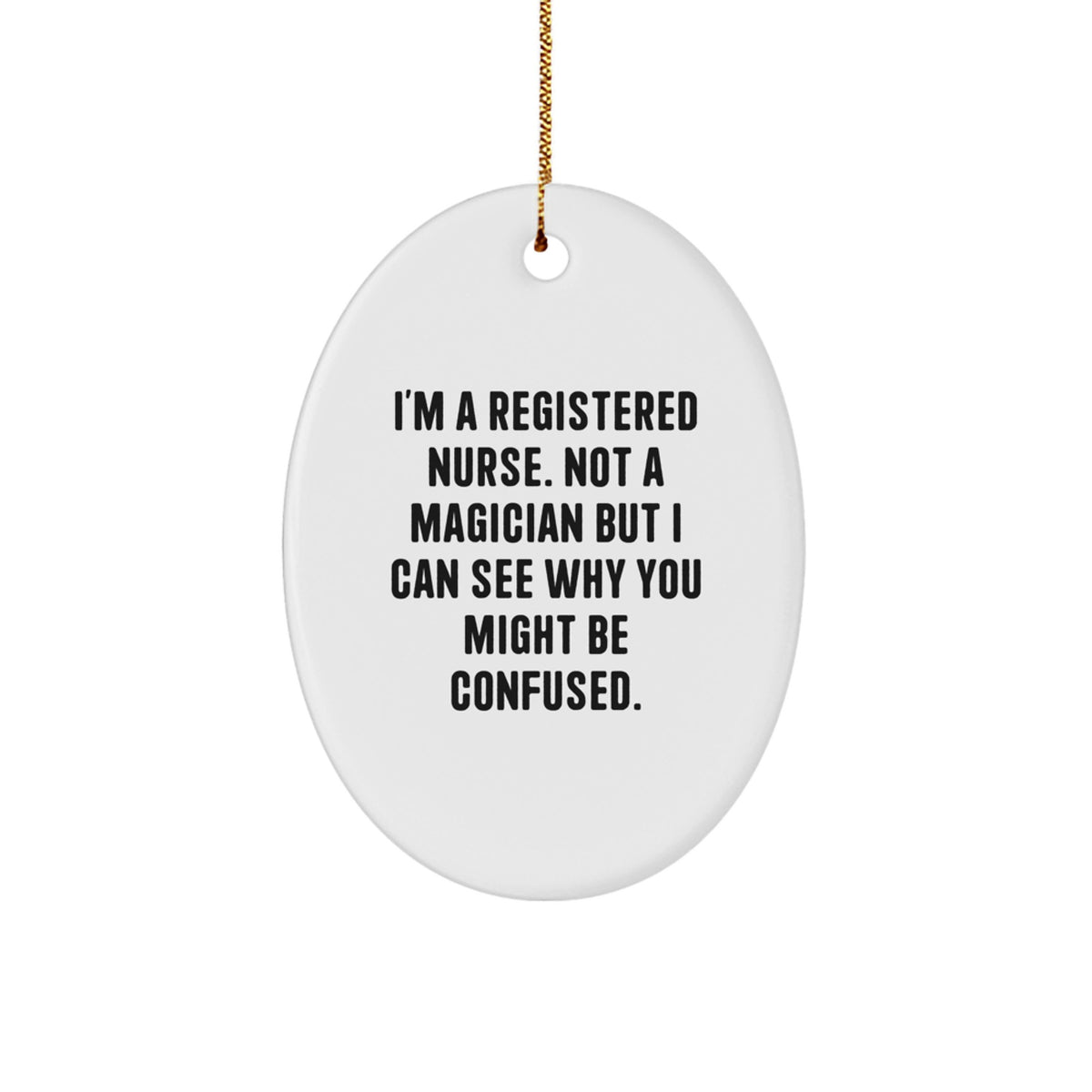 Registered Nurse Keepsake Christmas Ornament for Him Printed Gift - Image 1