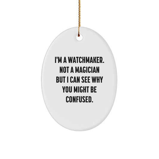 Watchmaker Keepsake Christmas Ornament for Him Gift - Image 1