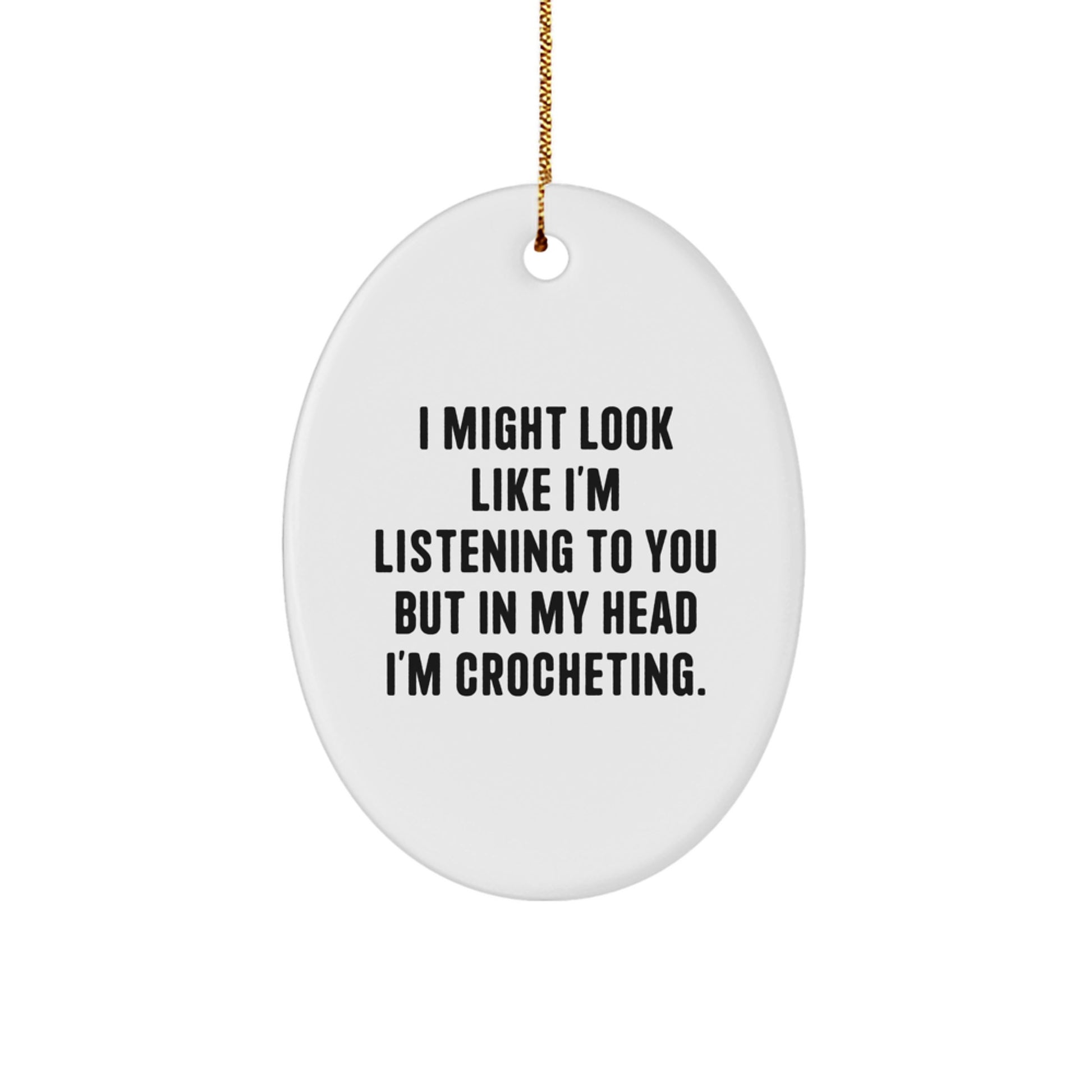Crocheting Keepsake Bright Holiday Christmas Ornament for Him Gift - Image 1