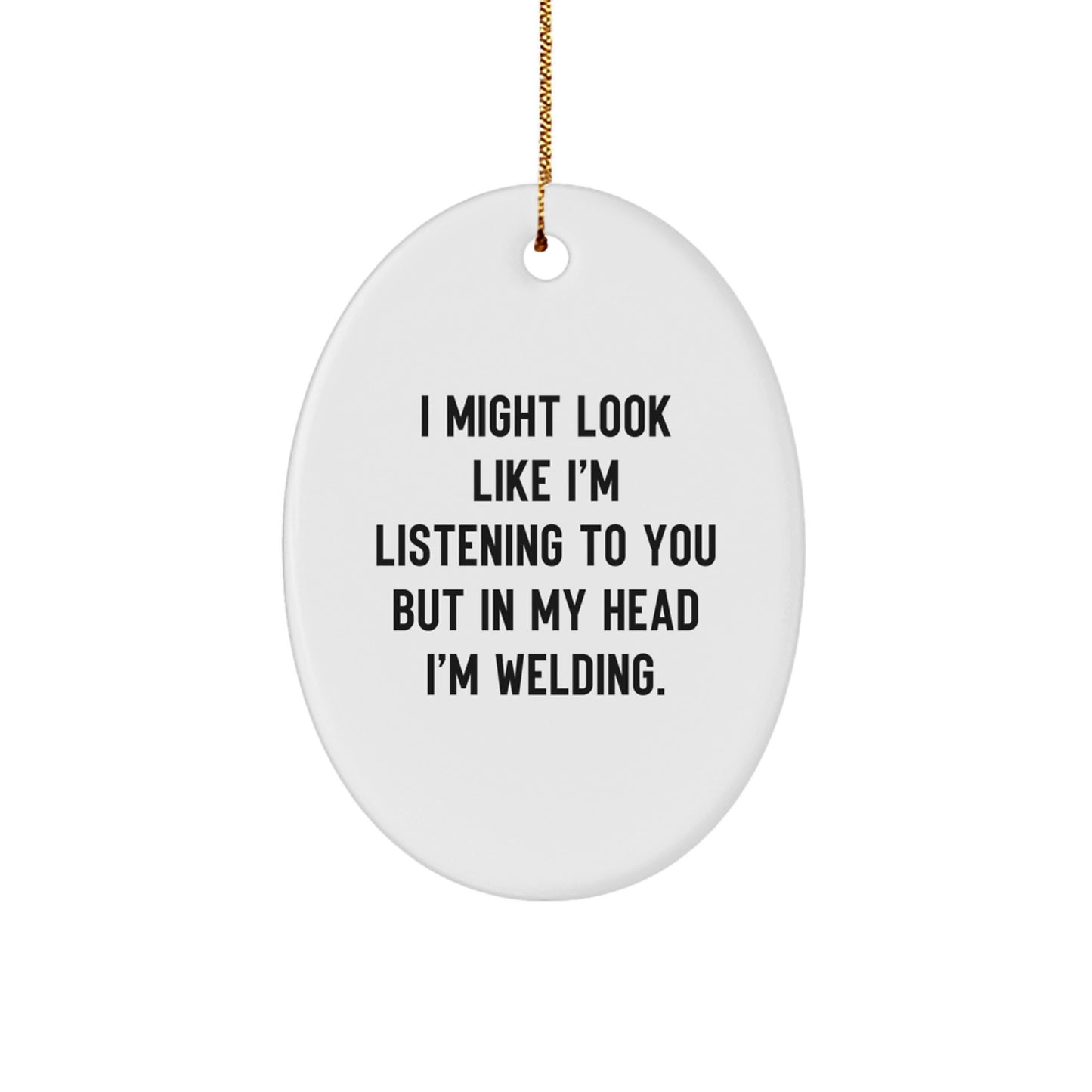 Oval Welding Ornament Idea for Coworkers Christmas Gift - Image 1