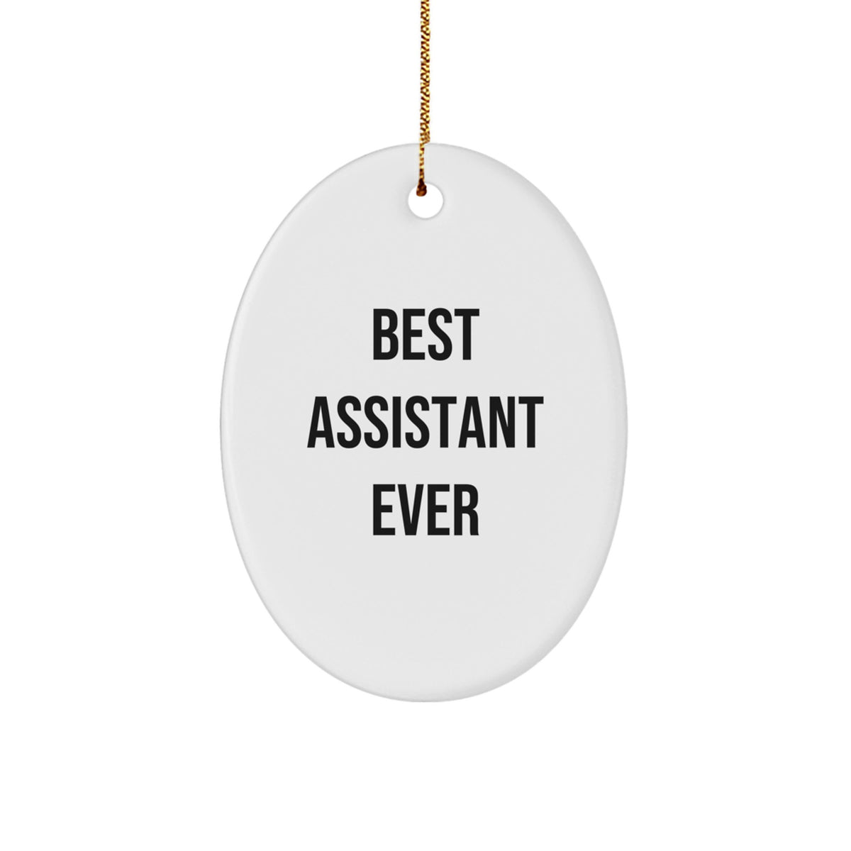 Assistant Oval Christmas Ornament Best Assistant Ever Xmas Gift Friends - Image 1