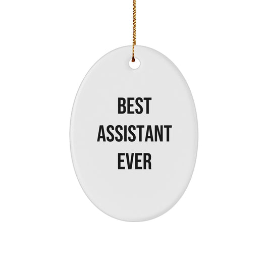Assistant Oval Christmas Ornament Best Assistant Ever Xmas Gift Friends - Image 1