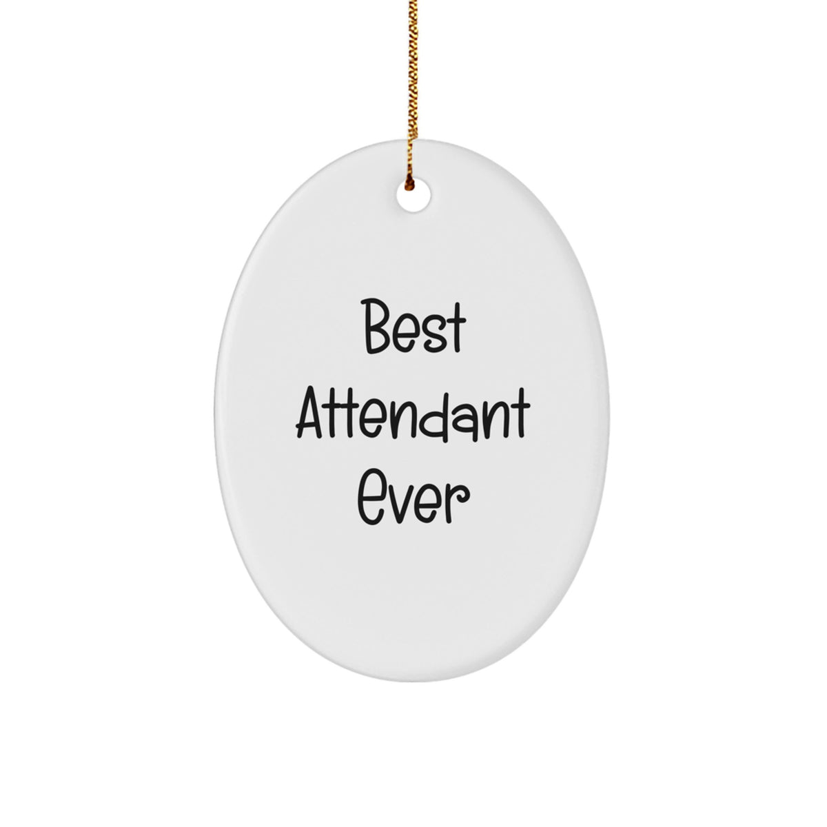 Attendant Oval Christmas Ornament Gift for Coworkers Idea - Image 1