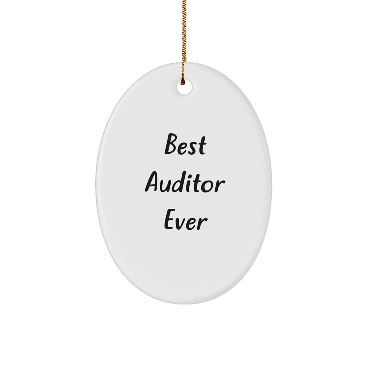 Best Auditor Ever Oval Christmas Ornament Keepsake for Him Gift - Image 1