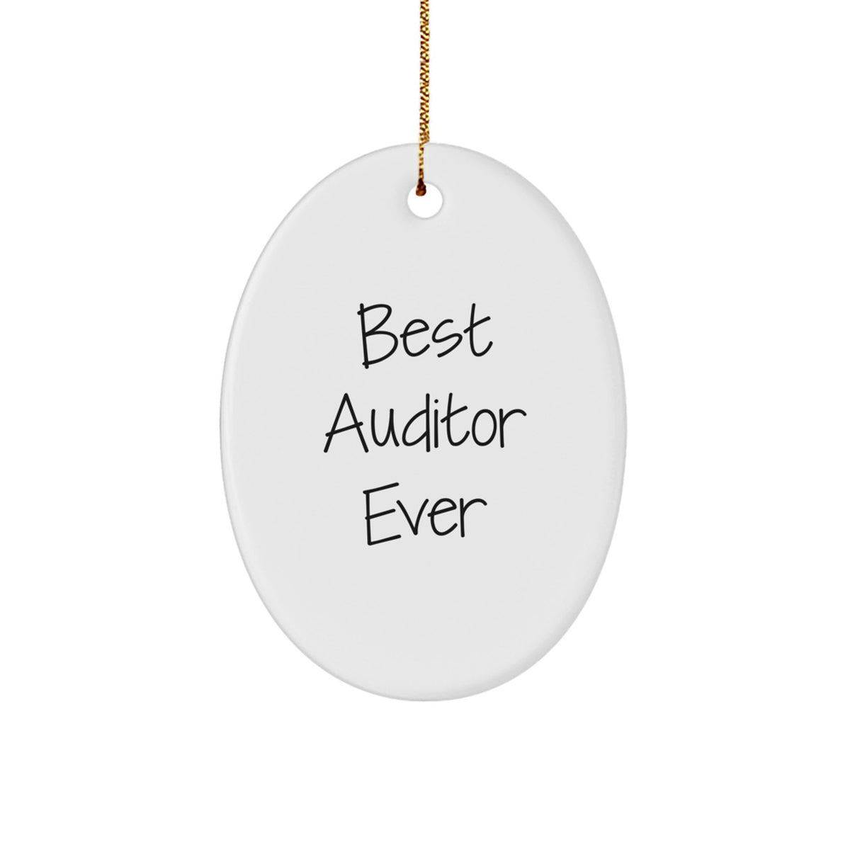 Family Treasure Auditor Oval Christmas Ornament Best Auditor Ever Gift - Image 1