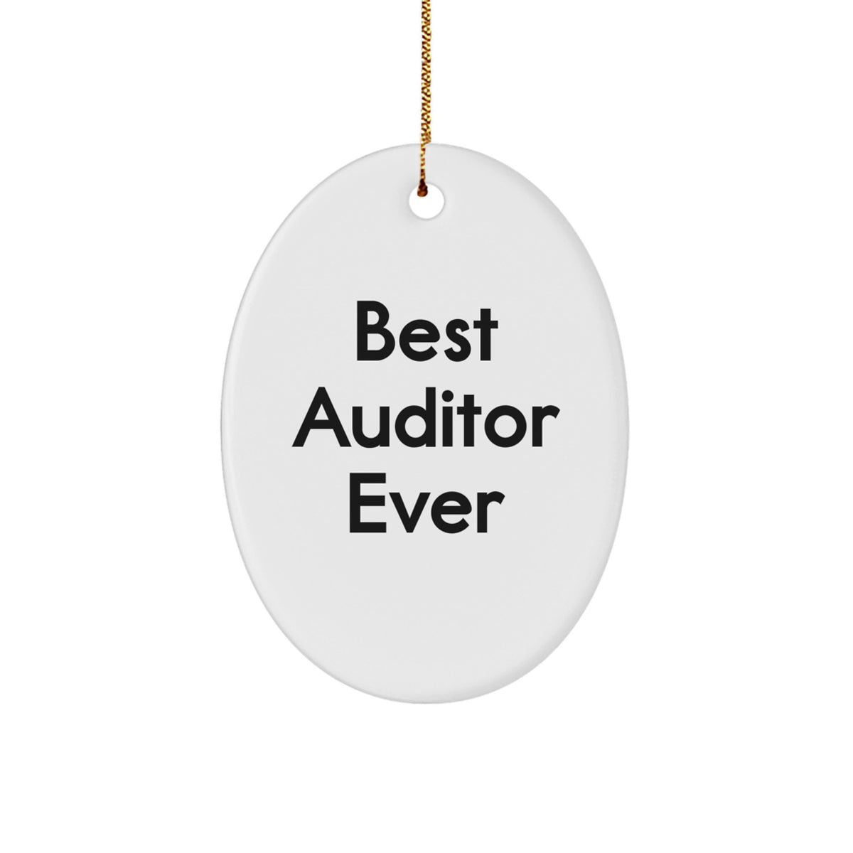 Christmas Unique Gift for Her Best Auditor Ever Oval Ornament Present - Image 1