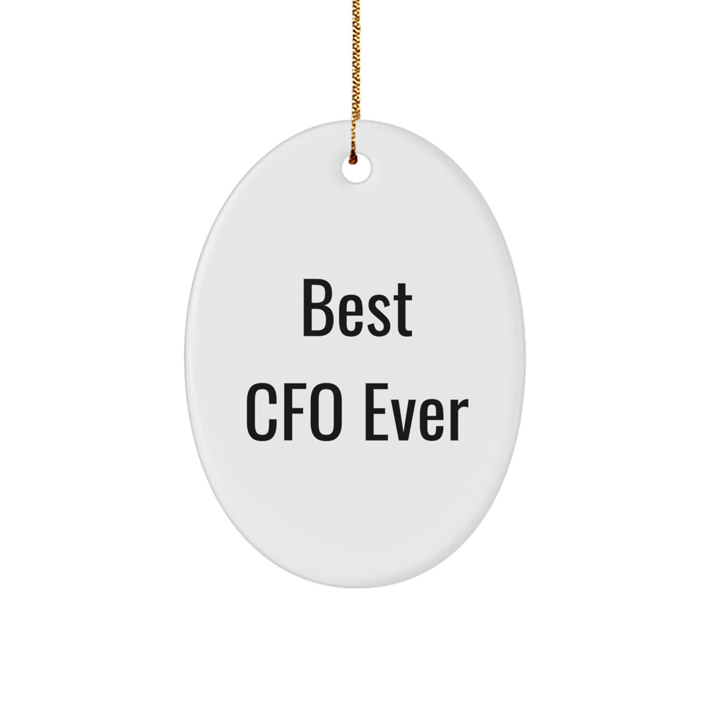 Christmas Gift Oval Ornament for Her Present – Best Cfo Ever - Image 1