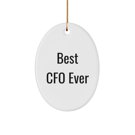 Christmas Gift Oval Ornament for Her Present – Best Cfo Ever - Image 1