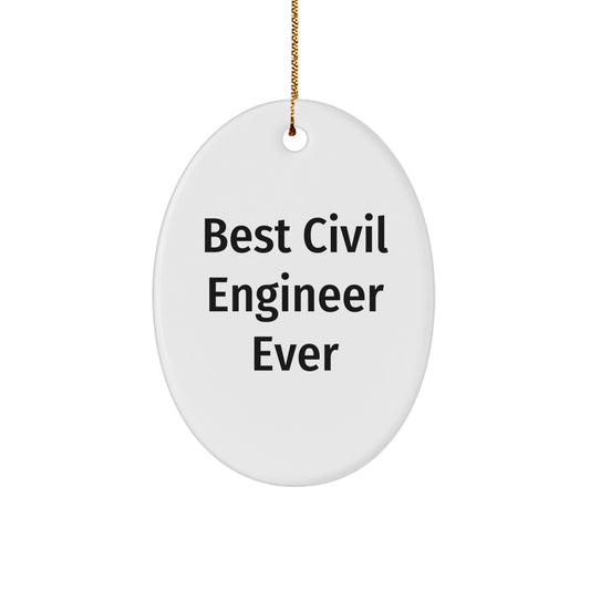 Civil Engineer Christmas Ornament for Him Gift – Civil Engineer Ever - Image 1