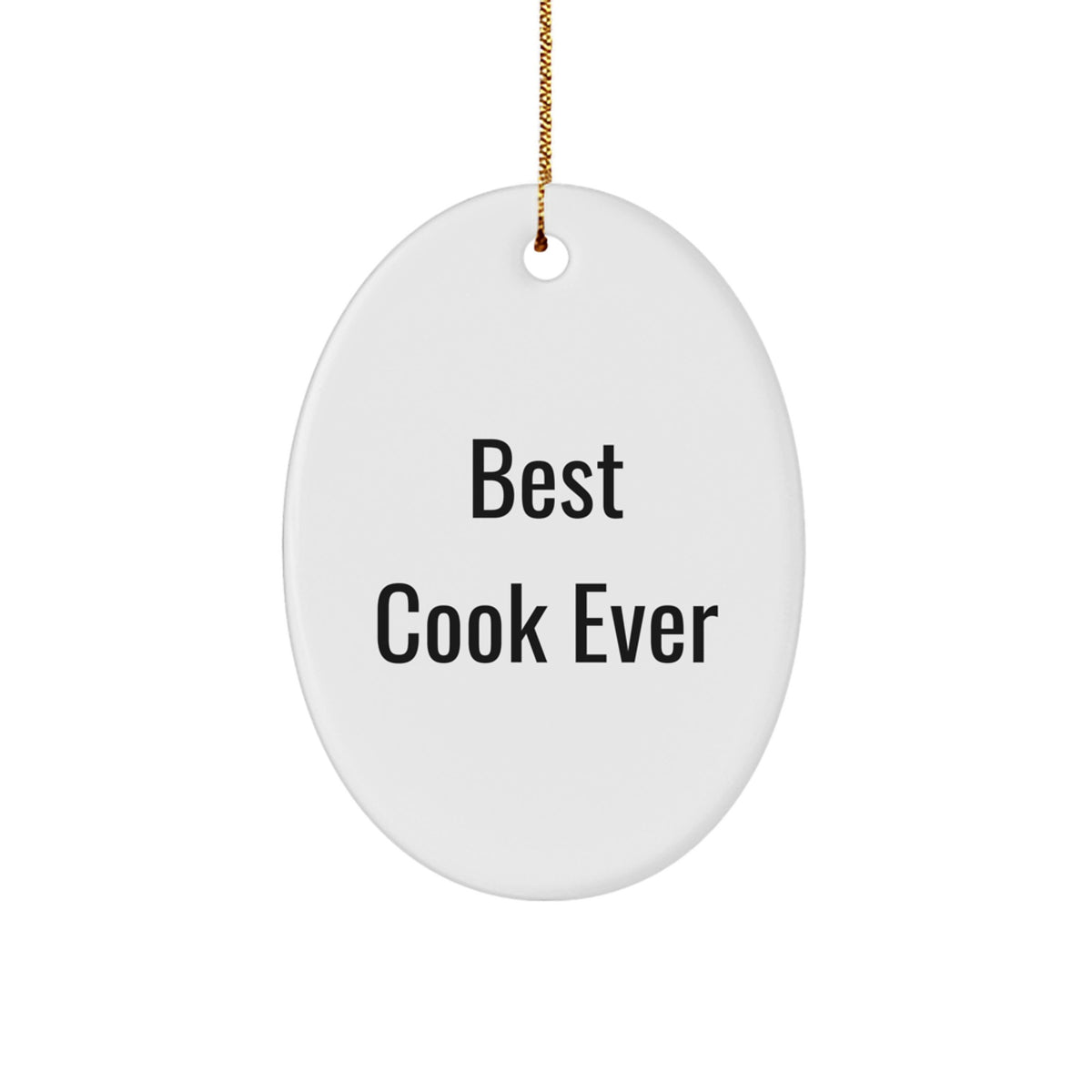 Best Cook Ever Keepsake Christmas Ornament for Him White Durable Gift - Image 1
