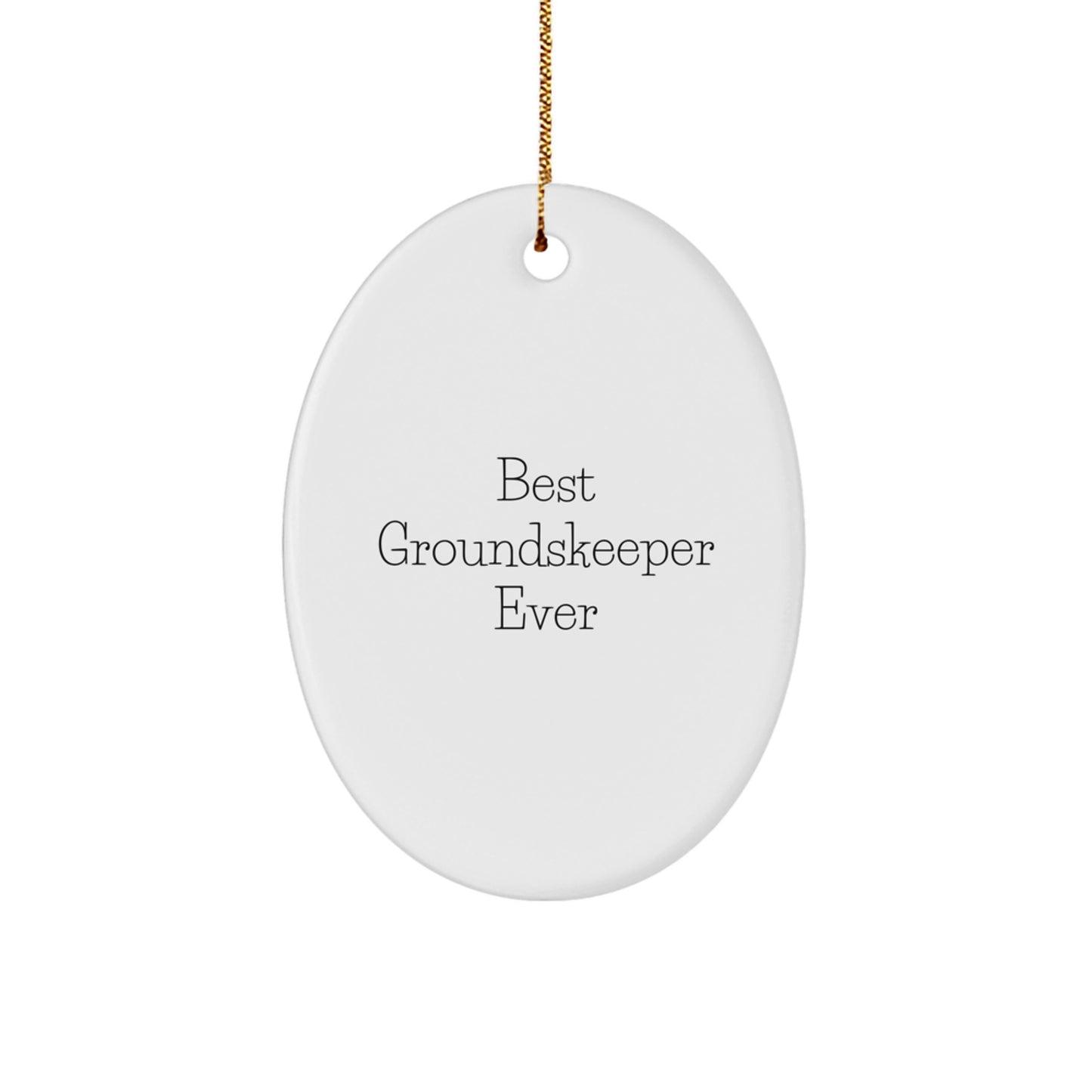 Favorite Groundskeeper Oval Christmas Ornament for Kids Gift - Image 1