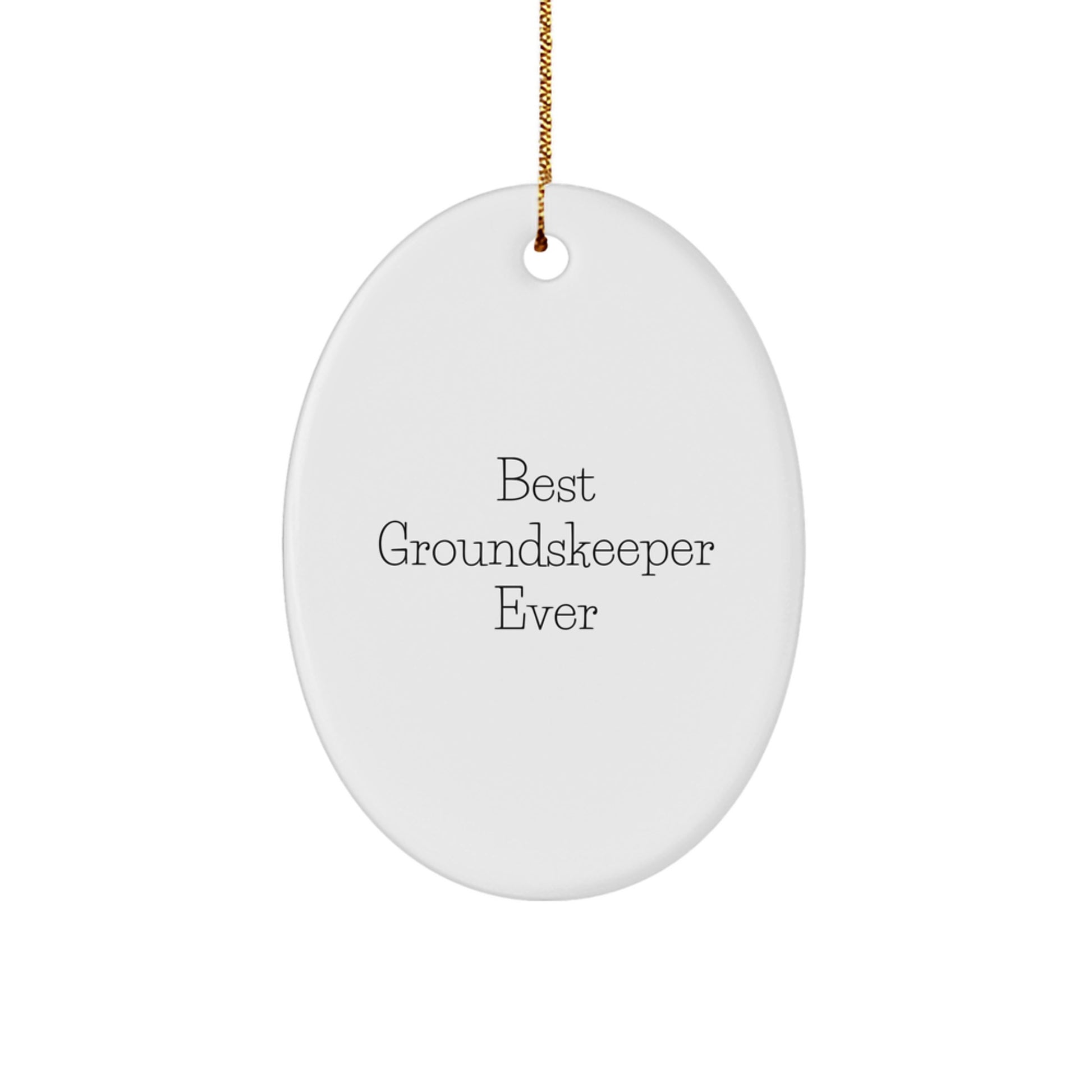 Favorite Groundskeeper Oval Christmas Ornament for Kids Gift - Image 1