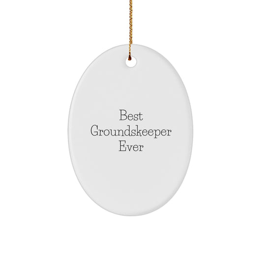 Favorite Groundskeeper Oval Christmas Ornament for Kids Gift - Image 1