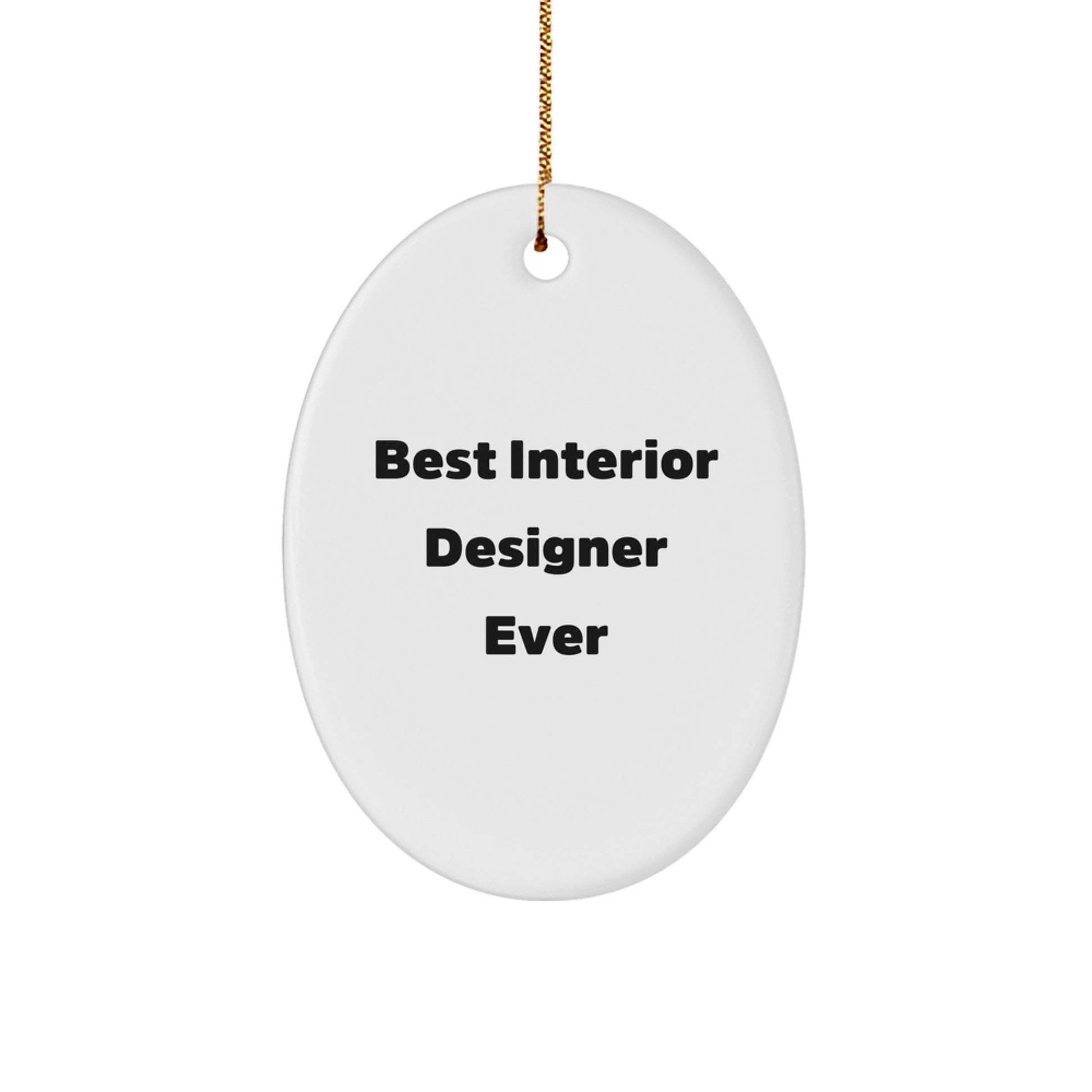 Interior Designer Oval Ornament Idea for Coworkers Christmas Gift - Image 1