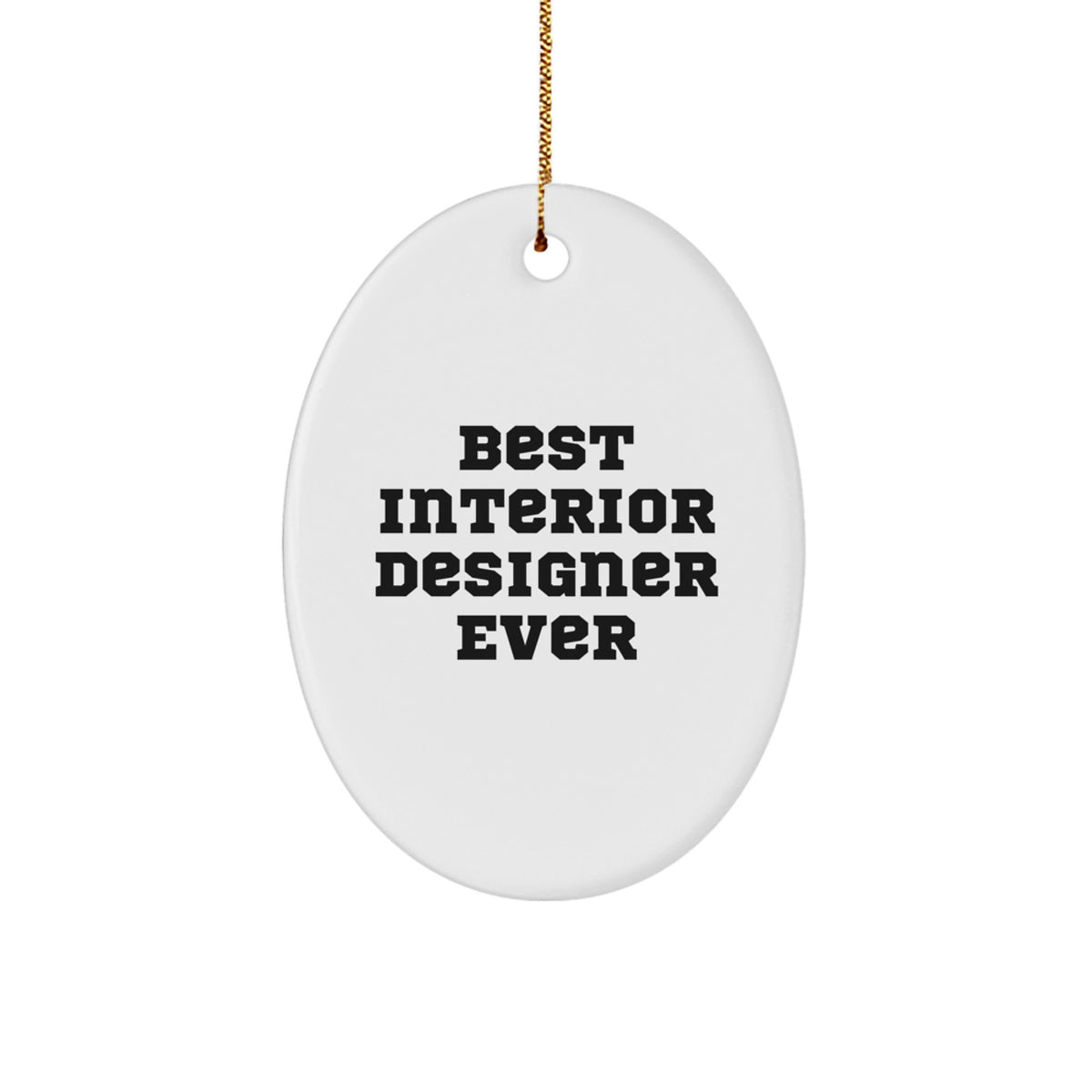 Favorite Interior Designer Oval Ornament for Kids Christmas Gift - Image 1