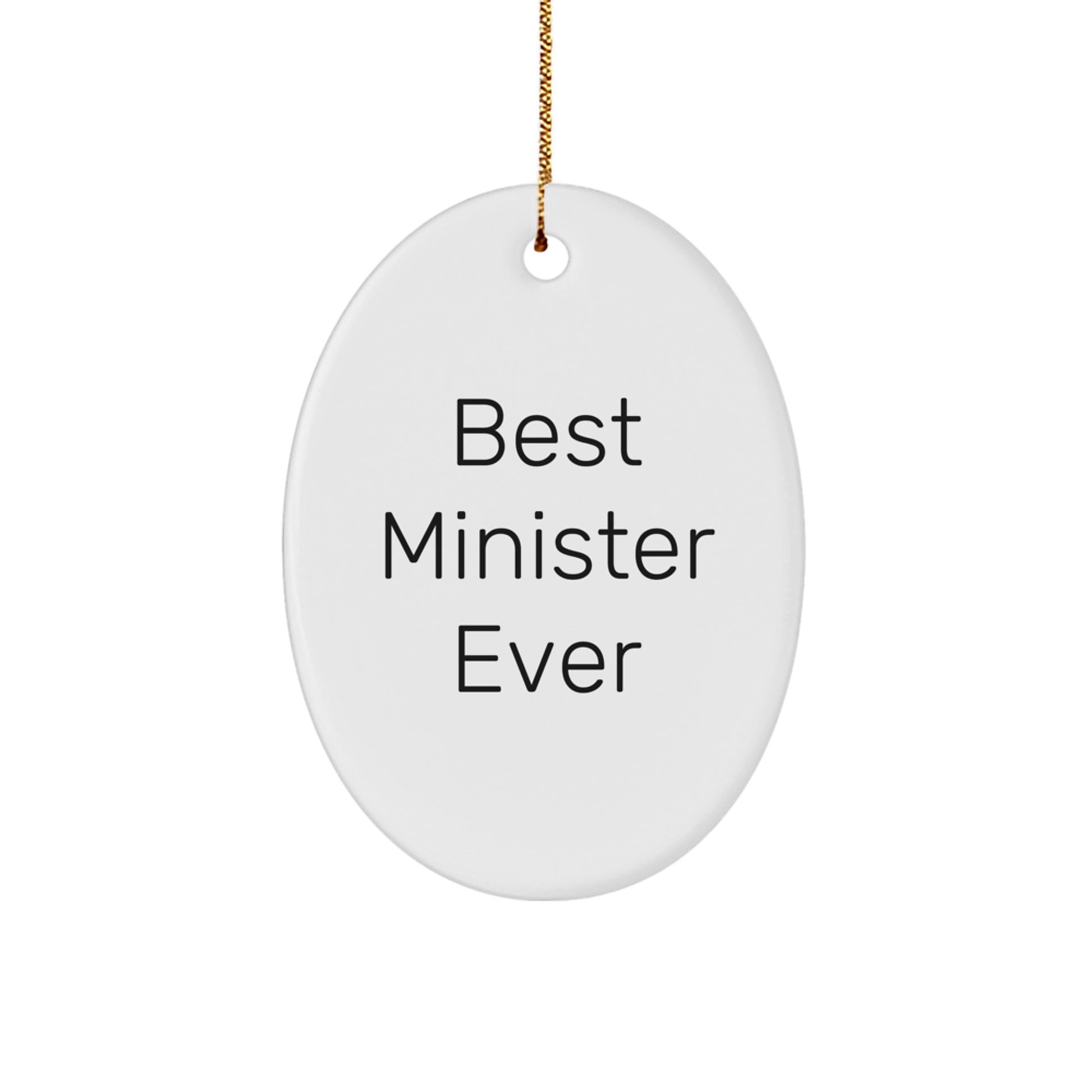 Minister Keepsake Christmas Ornament for Him Gift – Best Minister Ever - Image 1