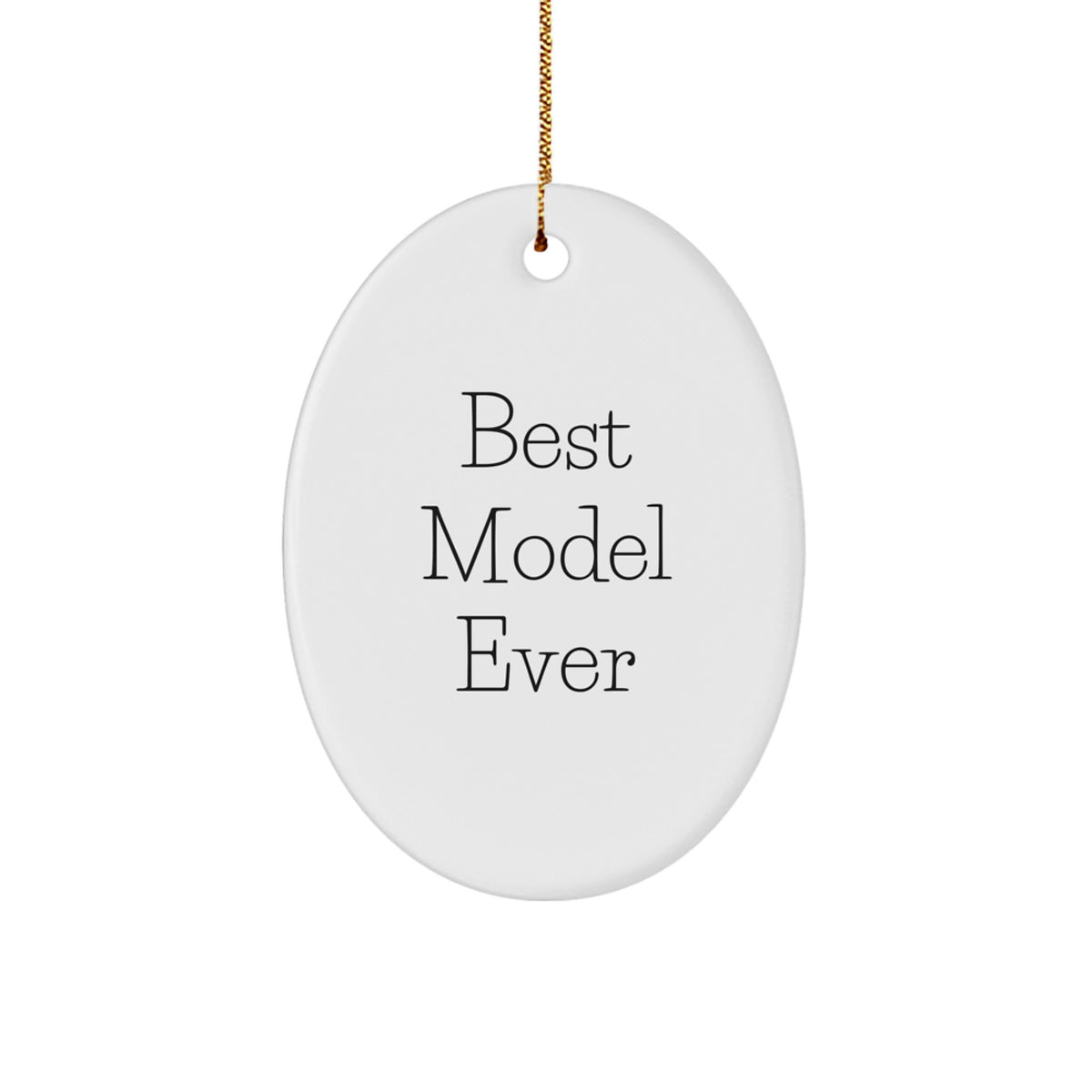 Christmas Gift Best Model Ever Present for Her - Oval Keepsake - Image 1