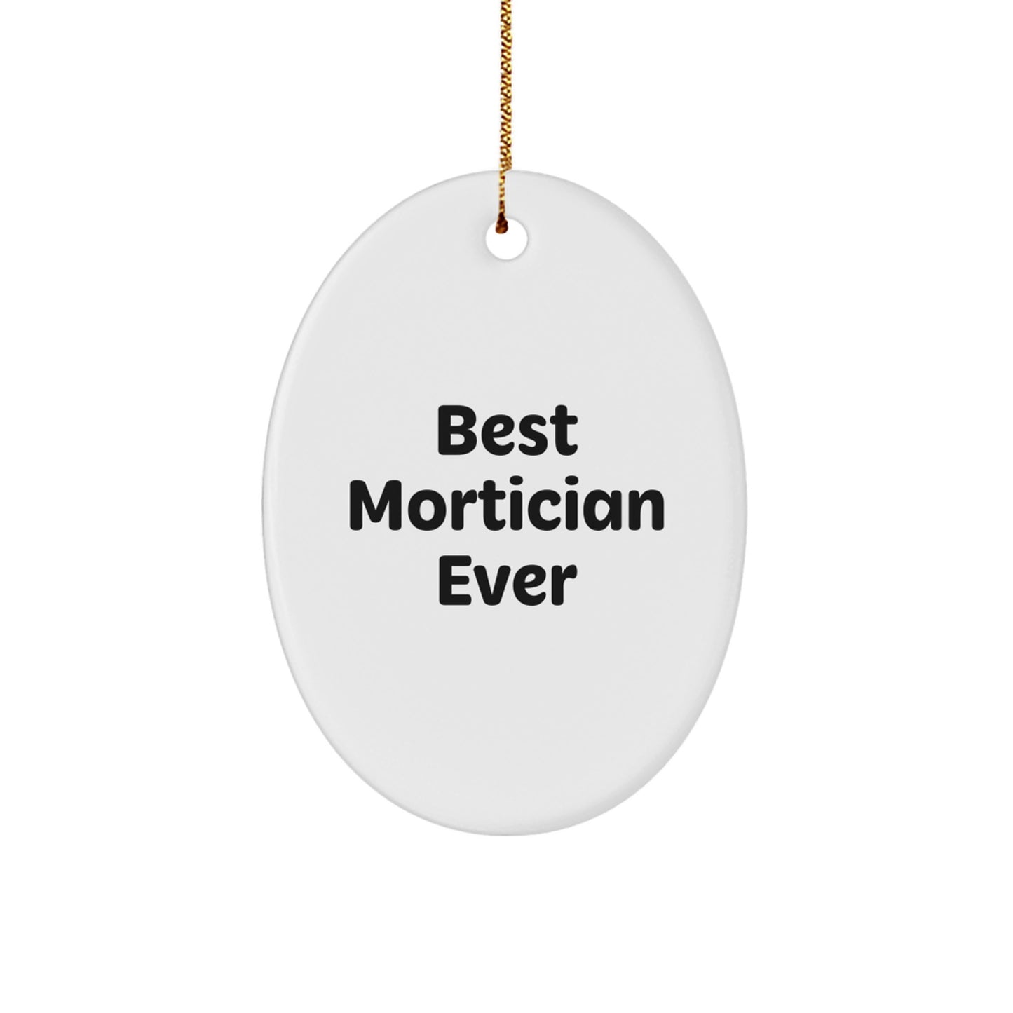 Christmas Gift Oval Ornament for Her – Mortician Keepsake Present Bright - Image 1