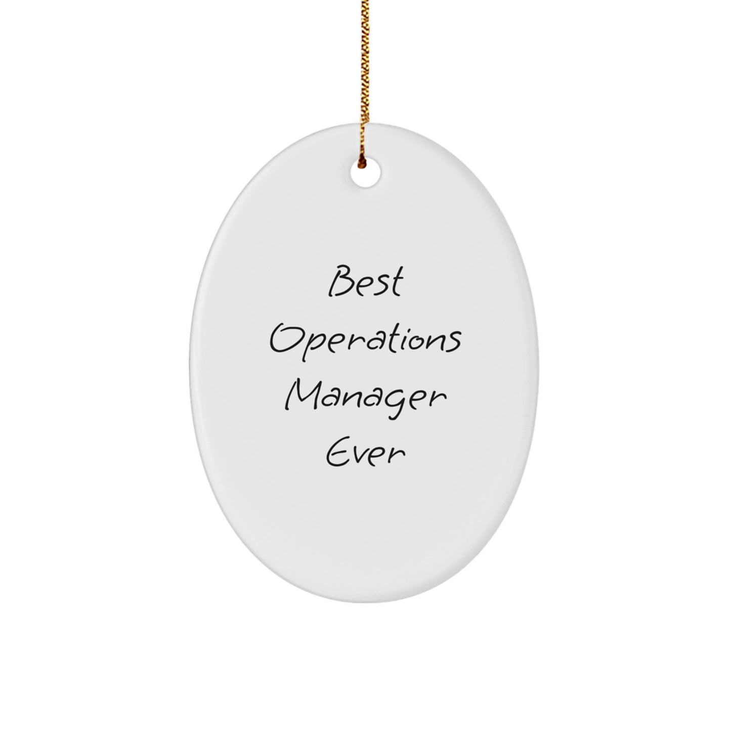 Christmas Gift for Teens Operations Manager Surprise Oval Ornament - Image 1