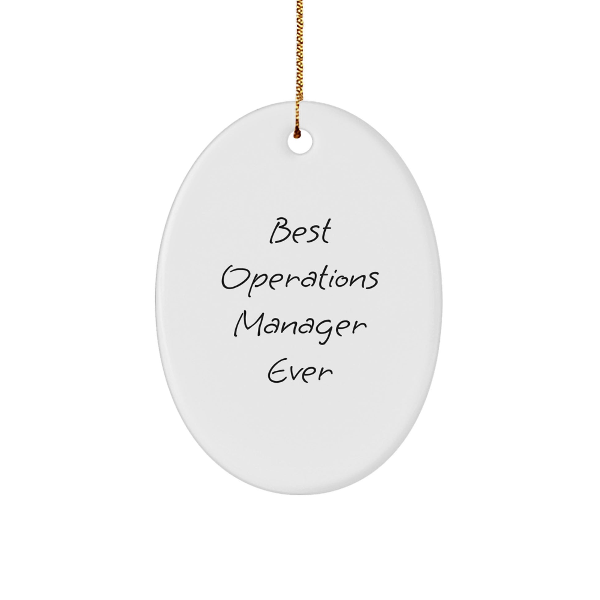 Christmas Gift for Teens Operations Manager Surprise Oval Ornament - Image 1
