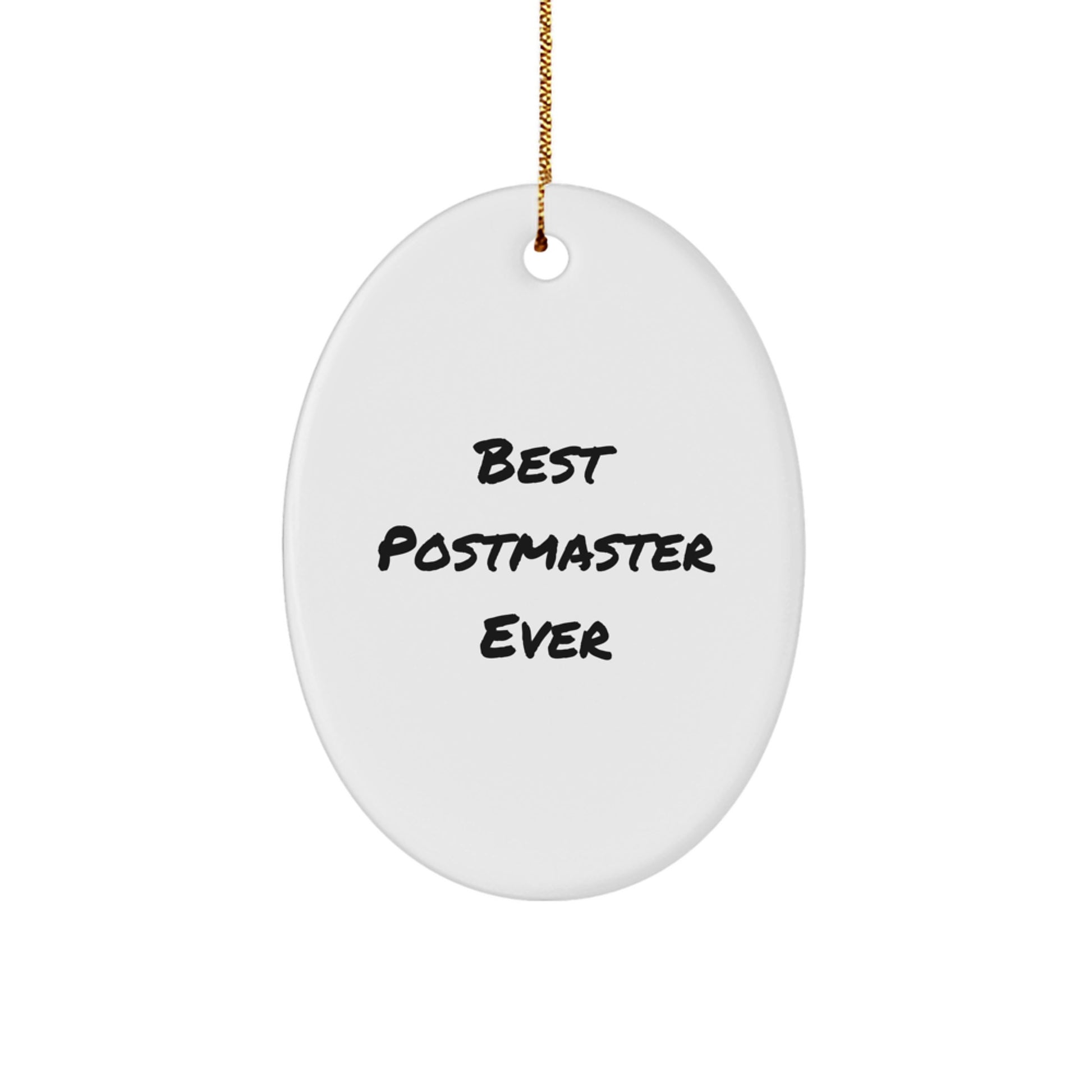 Postmaster Oval Ornament Gift for Coworkers – Best Postmaster Ever Idea - Image 1