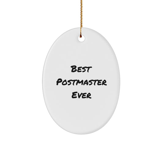 Postmaster Oval Ornament Gift for Coworkers – Best Postmaster Ever Idea - Image 1