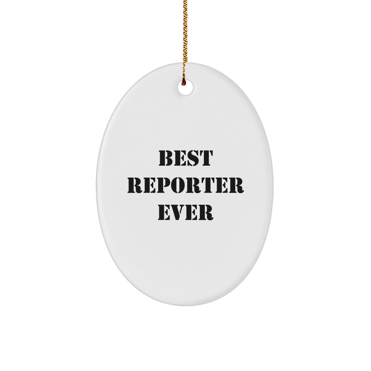 Family Treasure Reporter Oval Christmas Ornament Gift Best Reporter Ever - Image 1