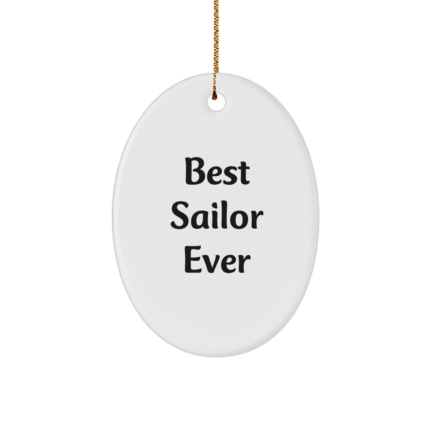 Oval Sailor Christmas Ornament Idea Gift for Coworkers - Image 1