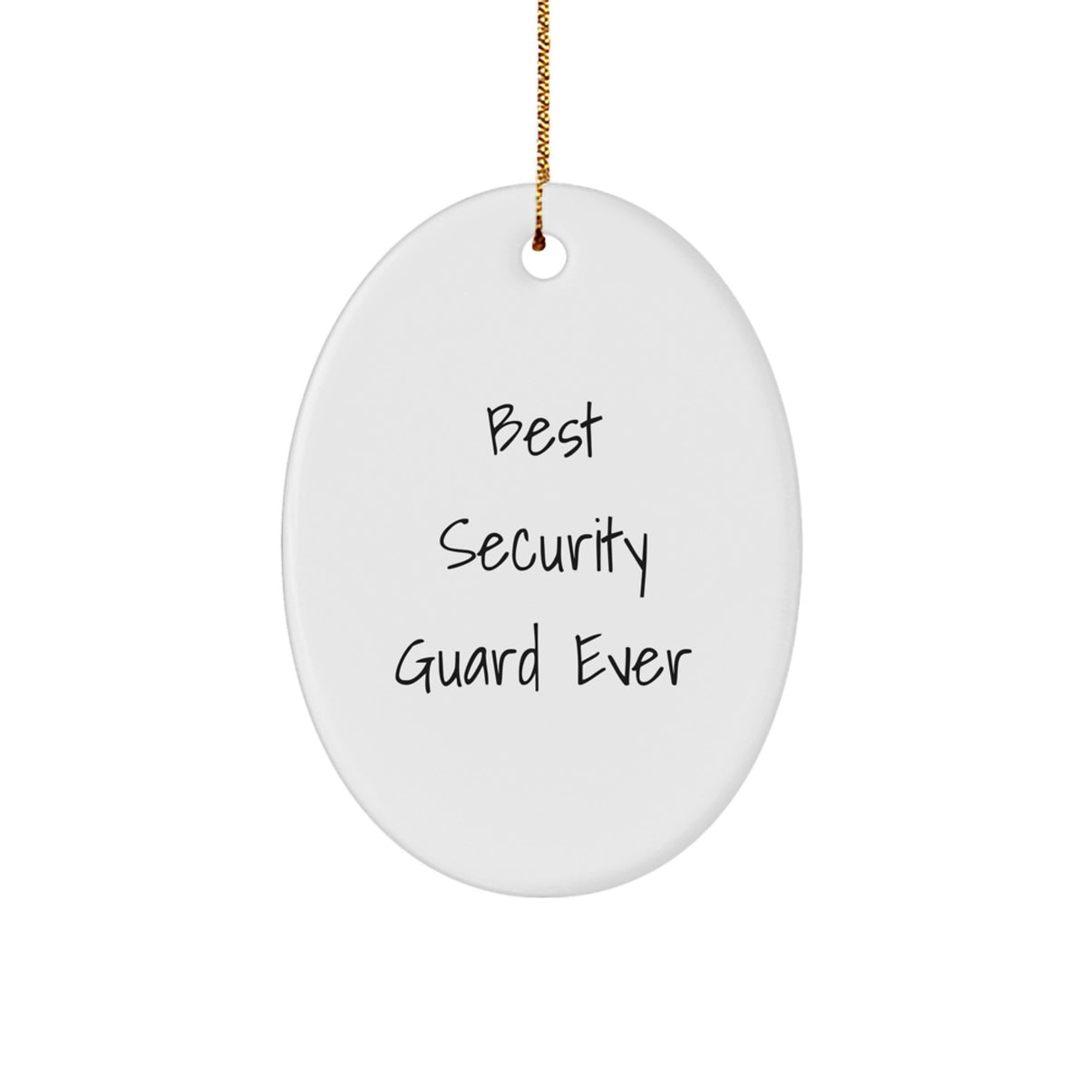 Security Guard Oval Ornament Gift Idea for Coworkers Christmas - Image 1