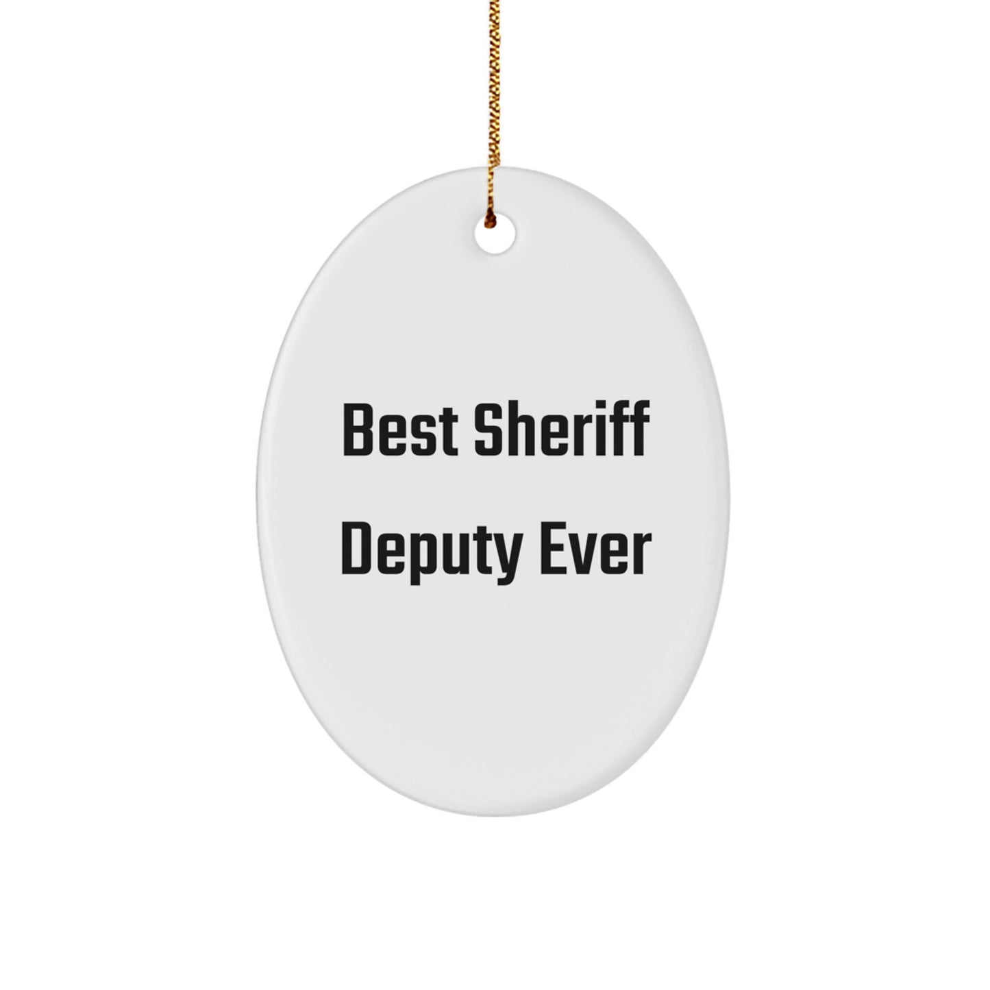 Sheriff Deputy Keepsake Durable White Christmas Ornament for Him Gift - Image 1