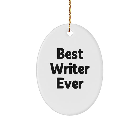 Writer Oval Ornament Gifts from Family for Best Writer Ever on Christmas Unique - Image 1