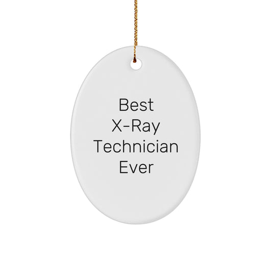 Christmas Gift for Her X-Ray Technician Oval Ornament Present - Image 1