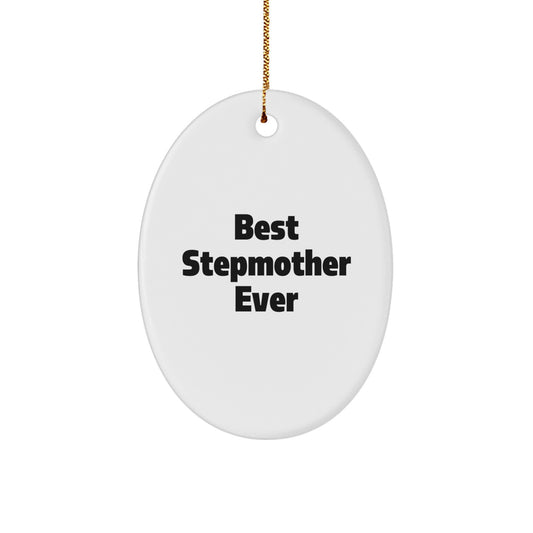Stepmother Oval Christmas Ornament Idea for Coworkers Holiday Gift - Image 1