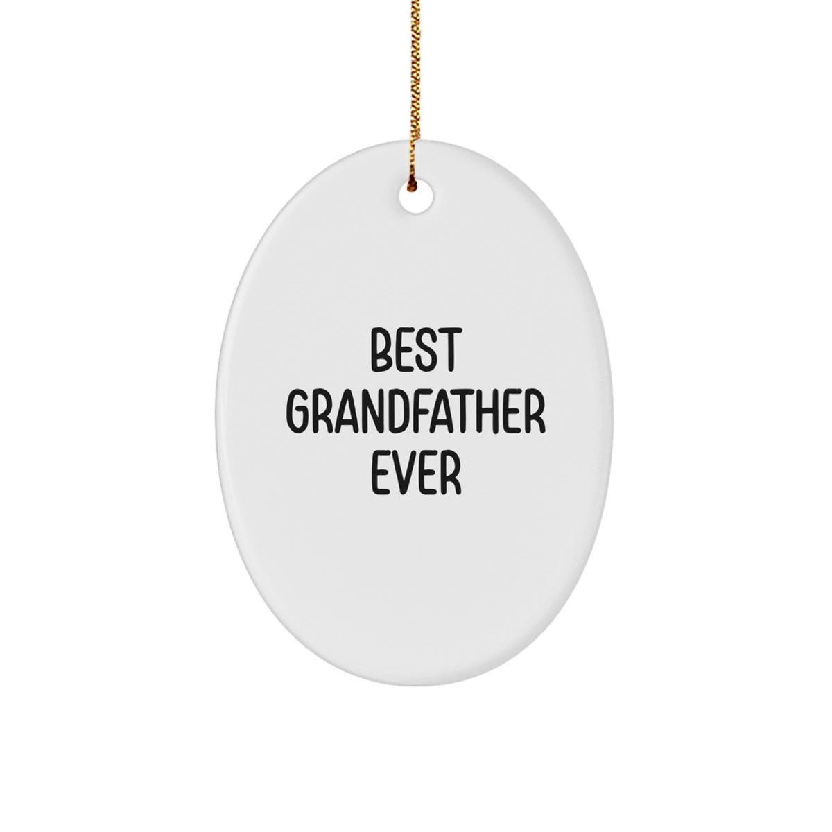 Grandfather Oval Ornament Gift – Boyfriend Memento – Best Grandfather - Image 1