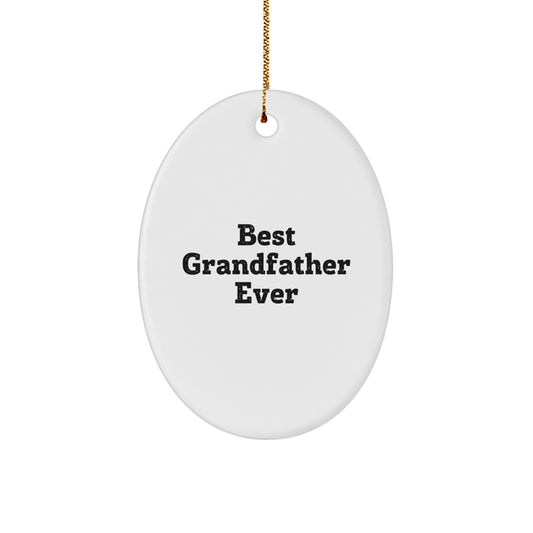 Christmas Gift for Dad Present – Oval Grandfather Keepsake Ornament - Image 1