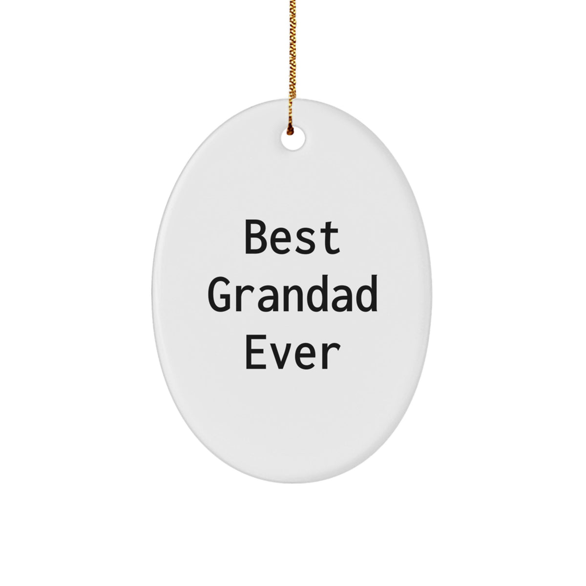 Christmas Gift Oval Ornament for Her Best Grandad Ever Keepsake Present - Image 1