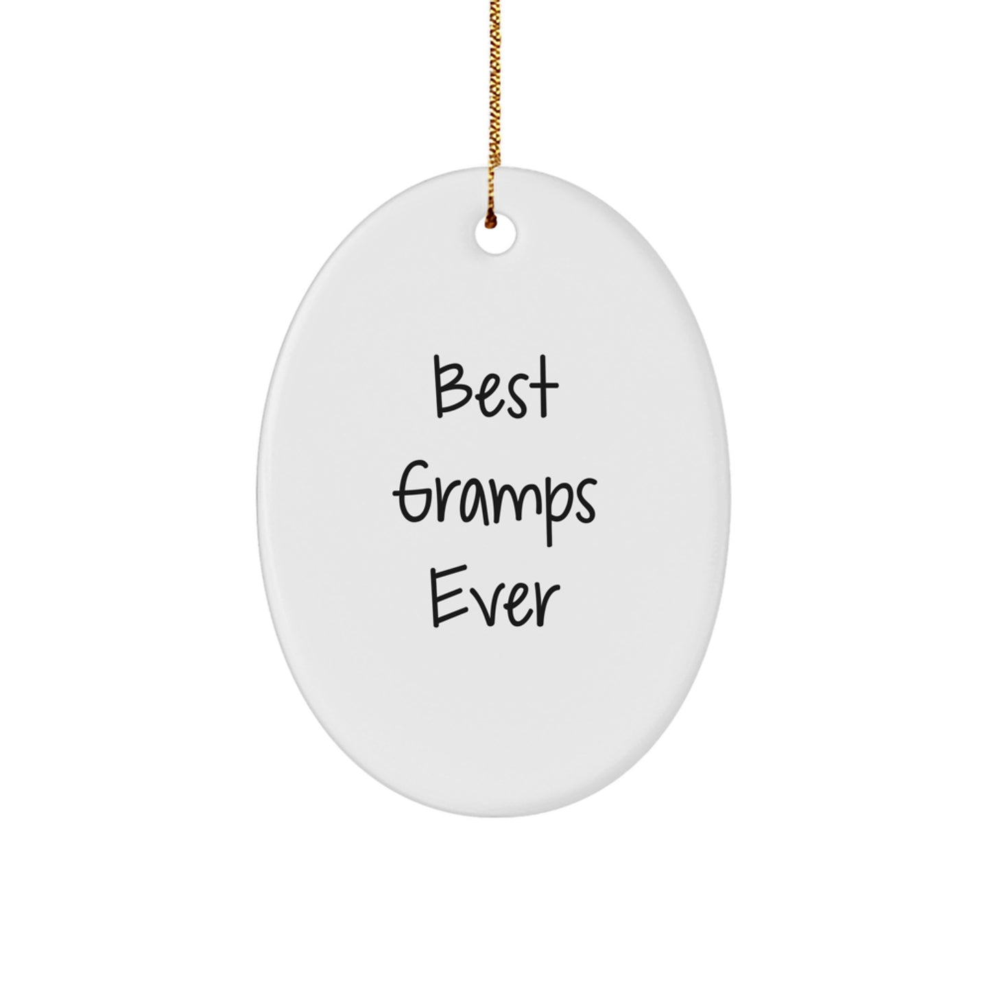 Christmas Gift Oval Ornament for Her – Best Gramps Ever Present Keepsake - Image 1