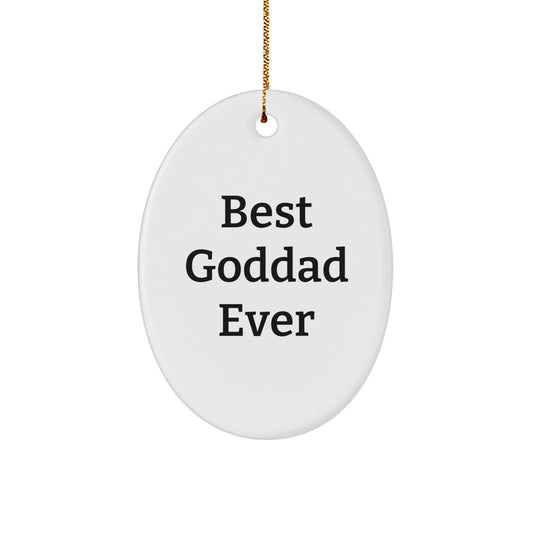 Goddad Keepsake Christmas Ornament for Him Holiday Best Goddad Ever Gift - Image 1