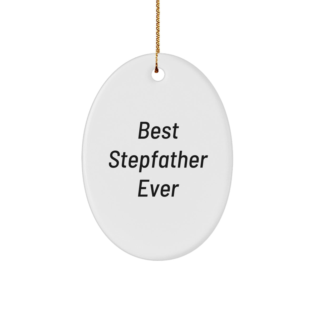 Stepfather Keepsake Christmas Ornament for Him Brightly Printed Gift - Image 1