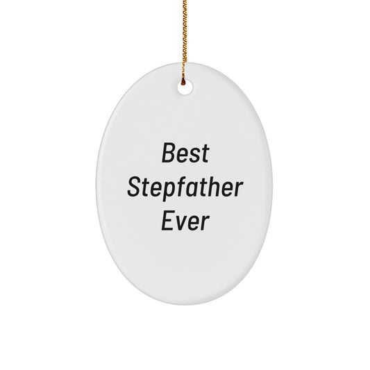 Stepfather Keepsake Christmas Ornament for Him Brightly Printed Gift - Image 1
