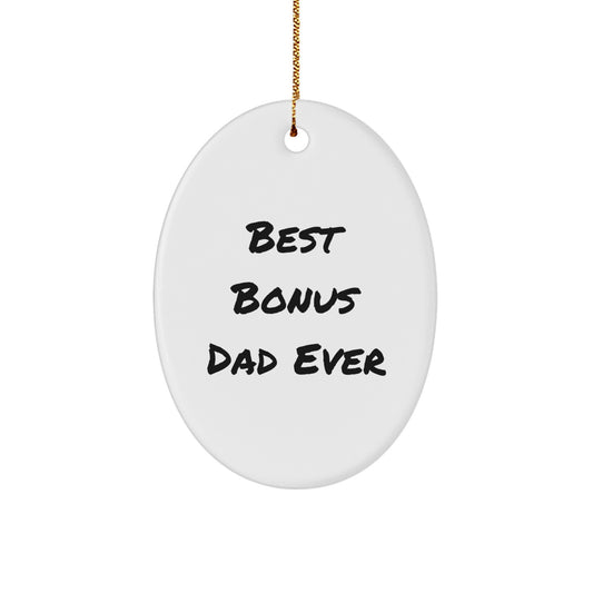 Bonus Dad Keepsake Christmas Ornament for Him Gift - Image 1