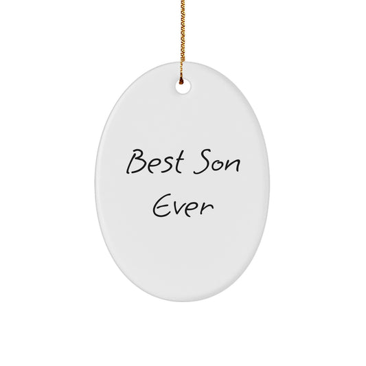 Son Keepsake Christmas Ornament for Him Gift Best Son Ever Bright - Image 1