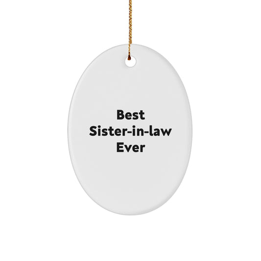 Best Sister-in-law Ever Christmas Ornament for Family Treasure Gift - Image 1