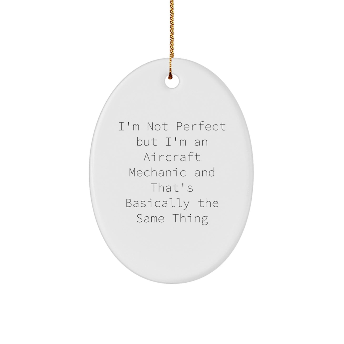 Aircraft Mechanic Keepsake Christmas Ornament for Him Gift - Image 1
