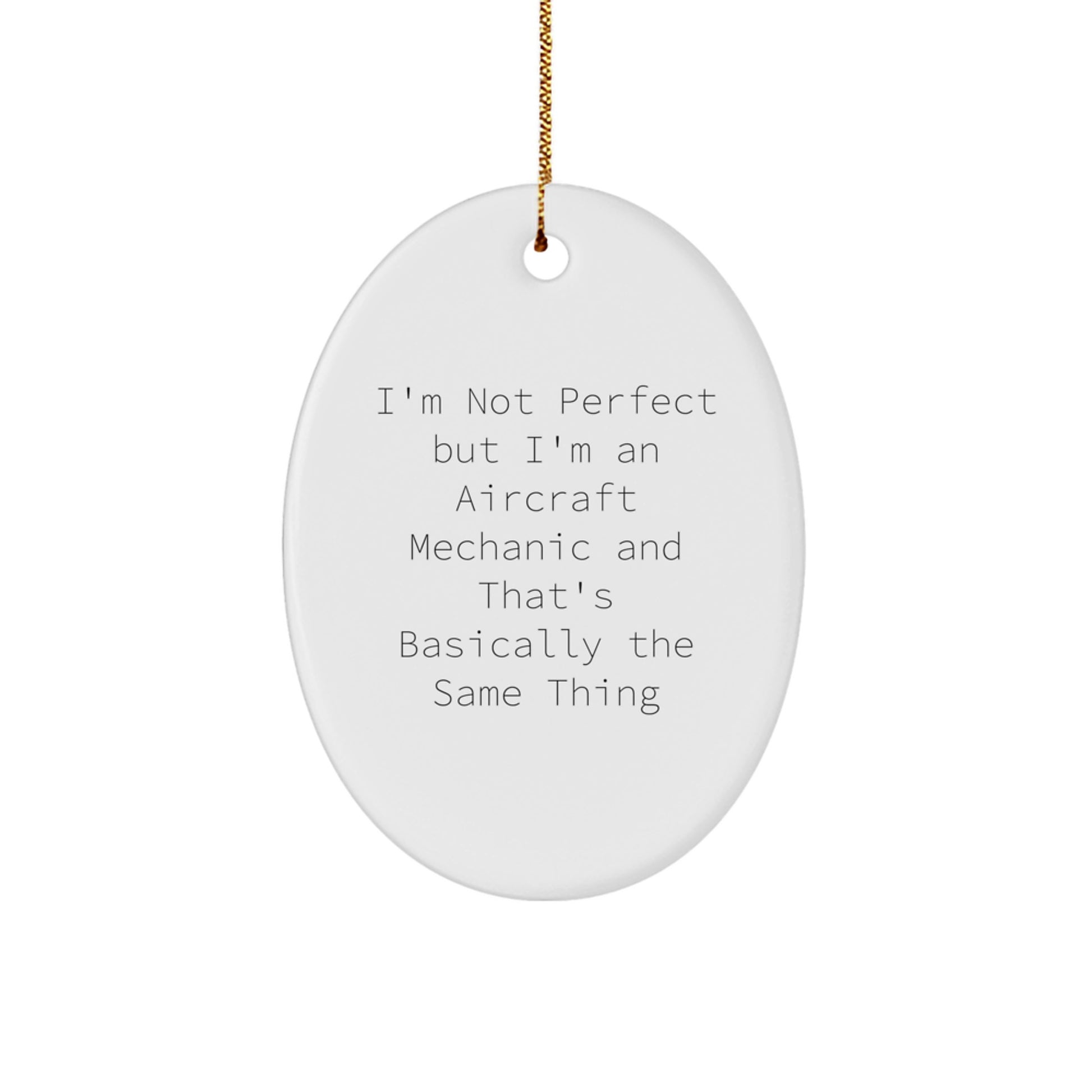 Aircraft Mechanic Keepsake Christmas Ornament for Him Gift - Image 1