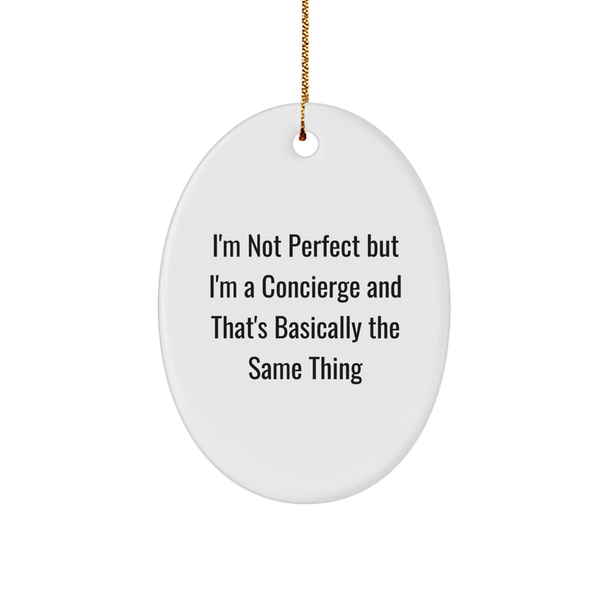 Quirky Concierge Christmas Ornament for Friends Novelty Gift - Image 1
